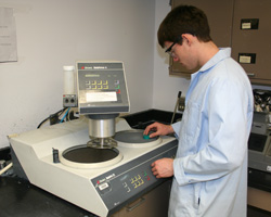 Clayton Burkhardt running the autopolisher