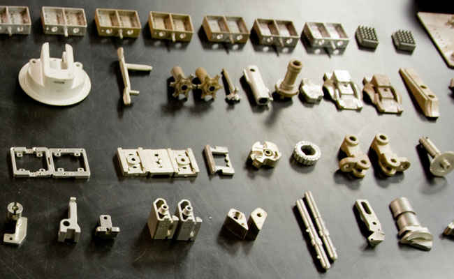 various parts produced with the equipment at CISP
